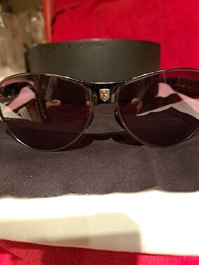 Porsche Design Black Sunglasses with Silver Logo